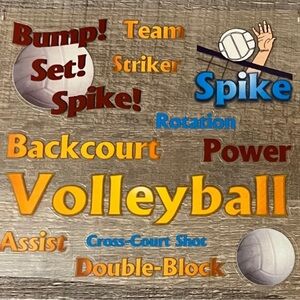 💞 New Volleyball Scrapbook Stickers